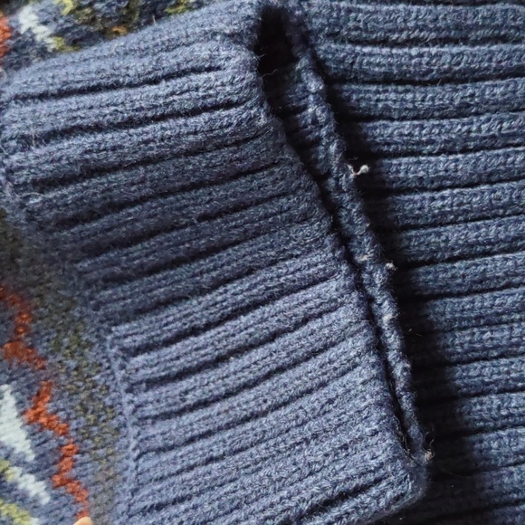 Scandia Woods 2XL Blue Tan Fair Isle Sweater - Picture 15 of 15